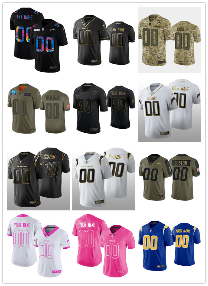 

Customized Jersey Football Los Angeles''Chargers''MEN WOMEN YOUTH 100% Embroidery S