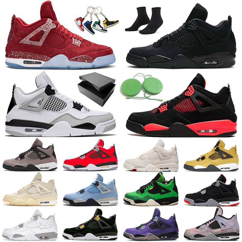 

Jorden4s Arrival Basketballs Shoes Designer Womens Junpman 4s Black Cats Canvas Mens Trainers White Oreo Red Thunder Retro Zen Master Sneakers Off New Bred Sports, 36-47 (2)