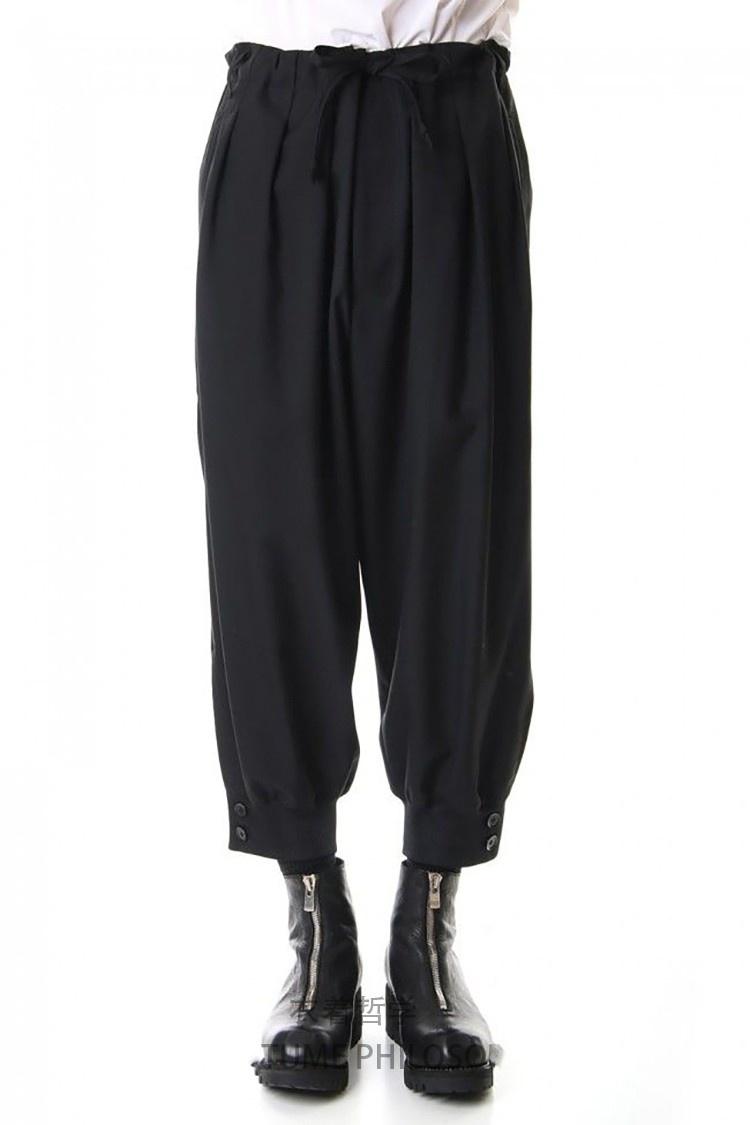 

Men's Pants 2022 Hair Stylist Fashion Casual Cropped Harem Plus Size Costumes, Black