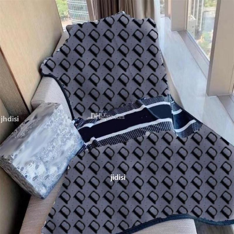 

JH Designer Letter Blankets Home Sofa Bed Sheet Cover Flannel Warm Throw Blanket Four Seasons  S