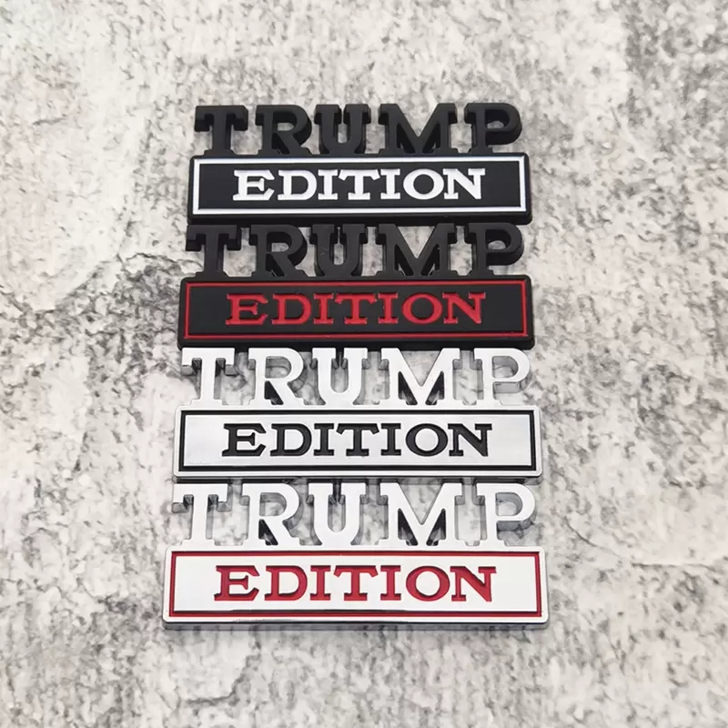 

Sublimation Party Decoration 1PC TRUMP EDITION Car Sticker For Auto Truck 3D Badge Emblem Decal Auto Accessories 8x3cm