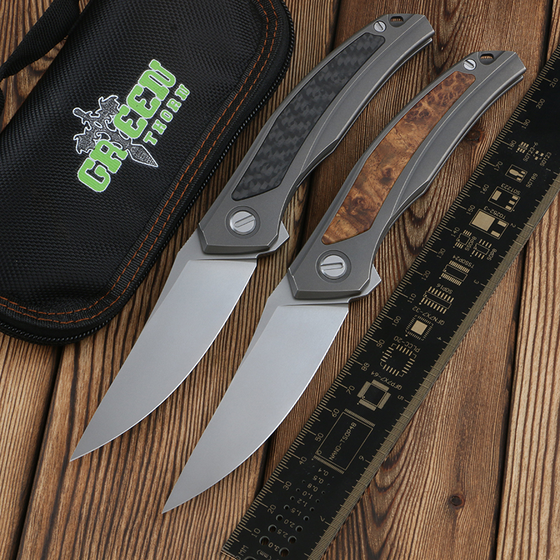 

Green thorn folding knife Quantum VG10 blade