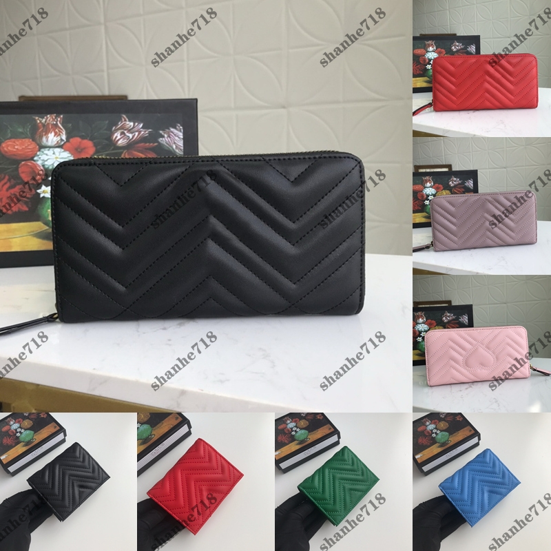 

Top Quality Classic Soho Zippy Long&Short Wallets Marmont Coin Purse Designer Card Holder Genuine Leather Lady Purses Men Women Luxury Wallet Clutch Bags, Add box