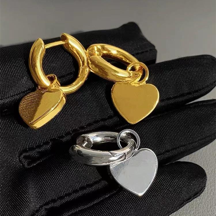 

Hoop & Huggie Classic Elegant Drop Dangle Earring Heart Earrings Delicate Vintage Eardrop Necklaces Party Jewelry SetsHoop HuggieHoop