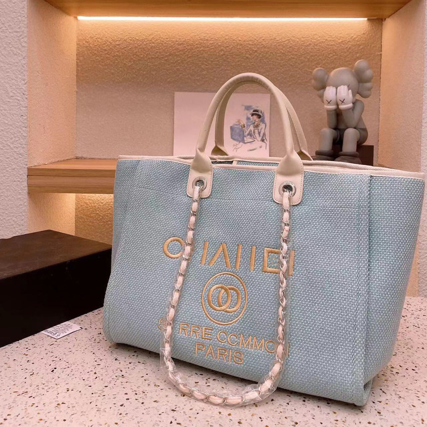 

Designer tote bag large-capacity canvas linen fashion all-match handbags letters black white red gray travel diagonal shoulder bag3