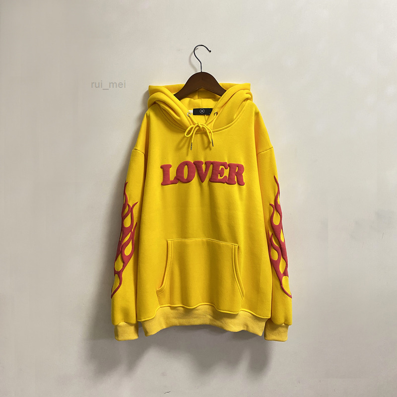 

Foam 2022 3D Fleece Hoodies Sweatshirt Yellow Rose
