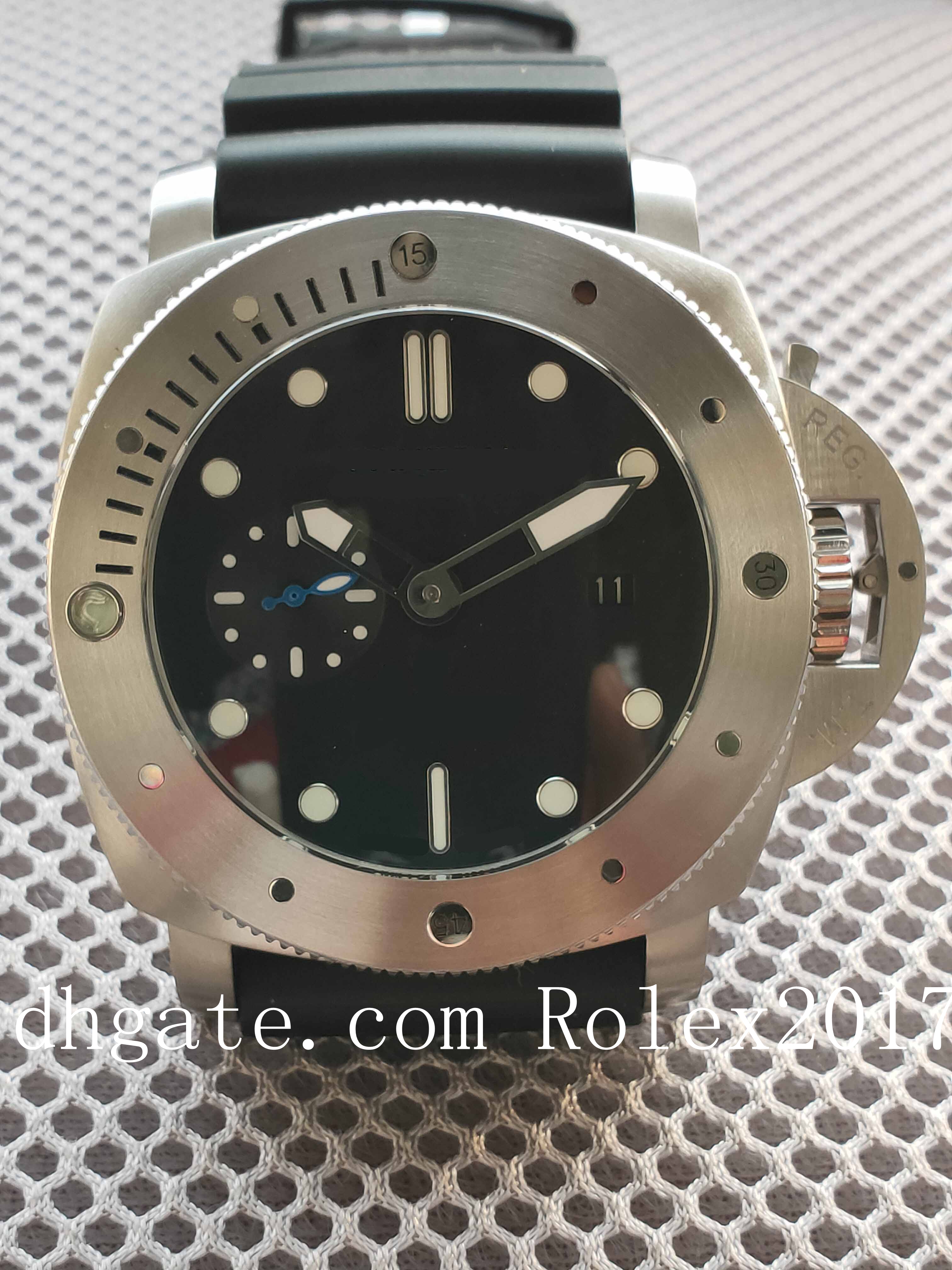 

Luxury Men Men's Wristwatches Excellent Excalibur Cal.2813 Movement Fantasy Model in 47mm Rotating Bezel Case Black Rubber Strap Diving Mens Watch