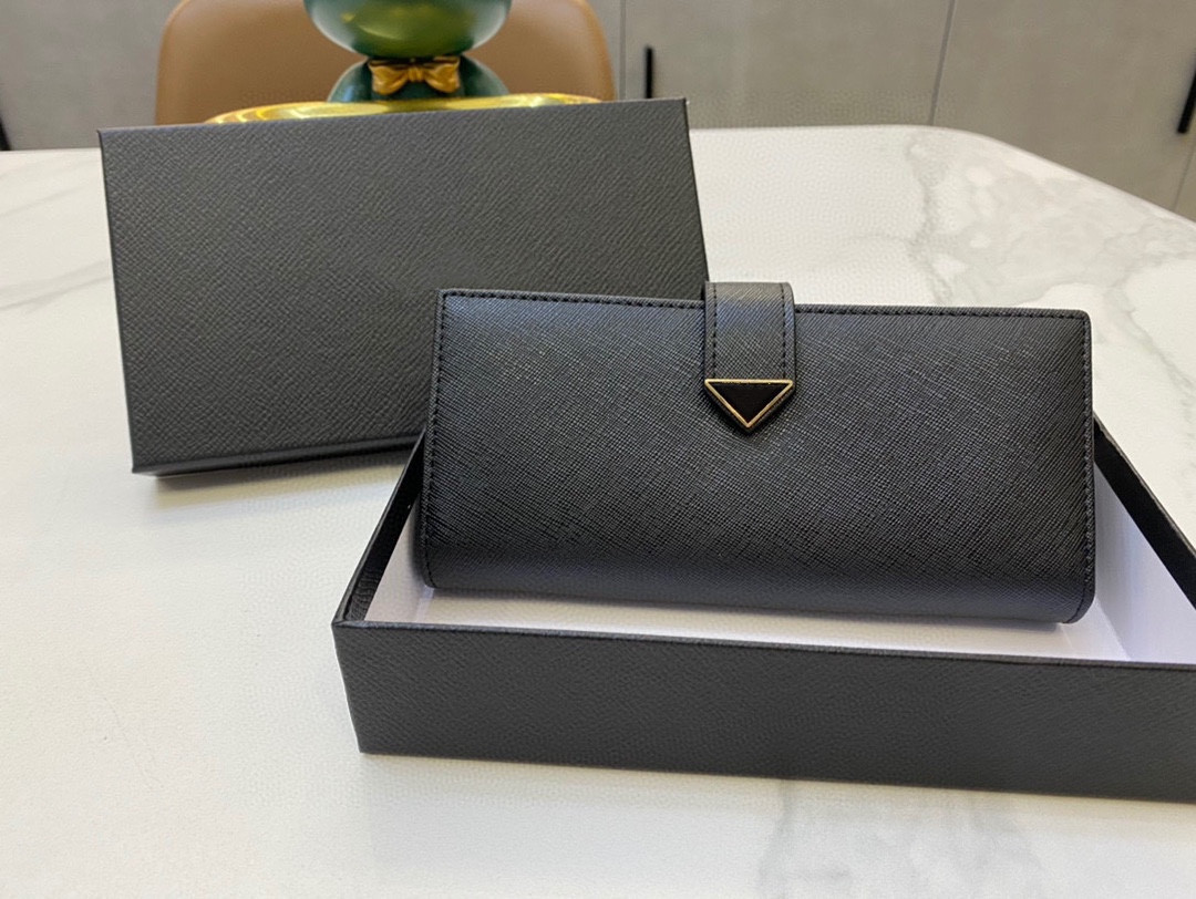 

5A+ Premium Designer Bag High Quality PU Leather Multifunctional Flip Long Women's Wallet with Multiple Card Slots, Black