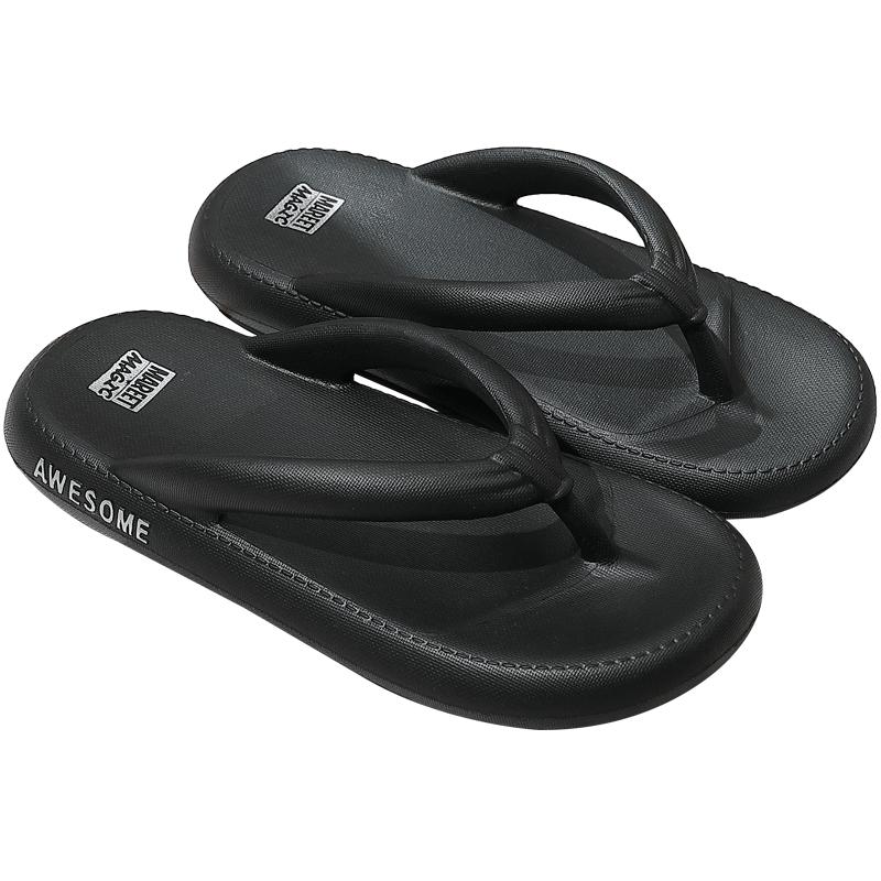 

Slippers Thick Bottom Flip-Flop Thong Sandals Male Summer Beach Shoes Soft Bathroom Pillow Slides Outdoor Indoor For WomenSlippers, Pink
