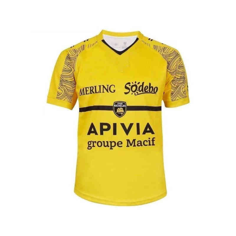 

2022 New Men' t Shirts P2l6 La Rochelle 2021/22 Stade Rochelais Home Rugby Training Jersey Size ---5xl