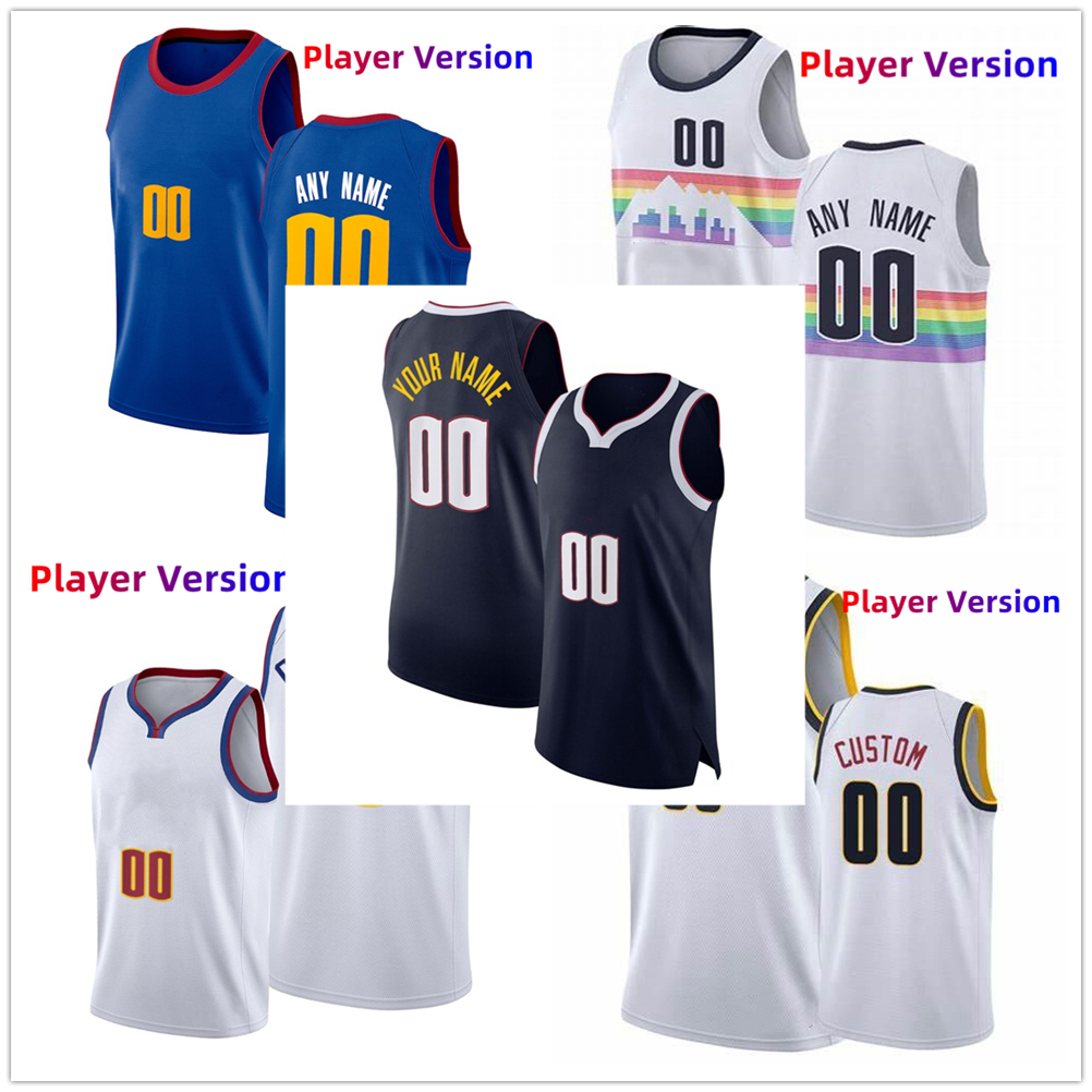 

Authentic Player Version Basketball Jerseys 15 Nikola 27 Jamal Jokic Murray 0 Christian Braun, Player version (with team logo)