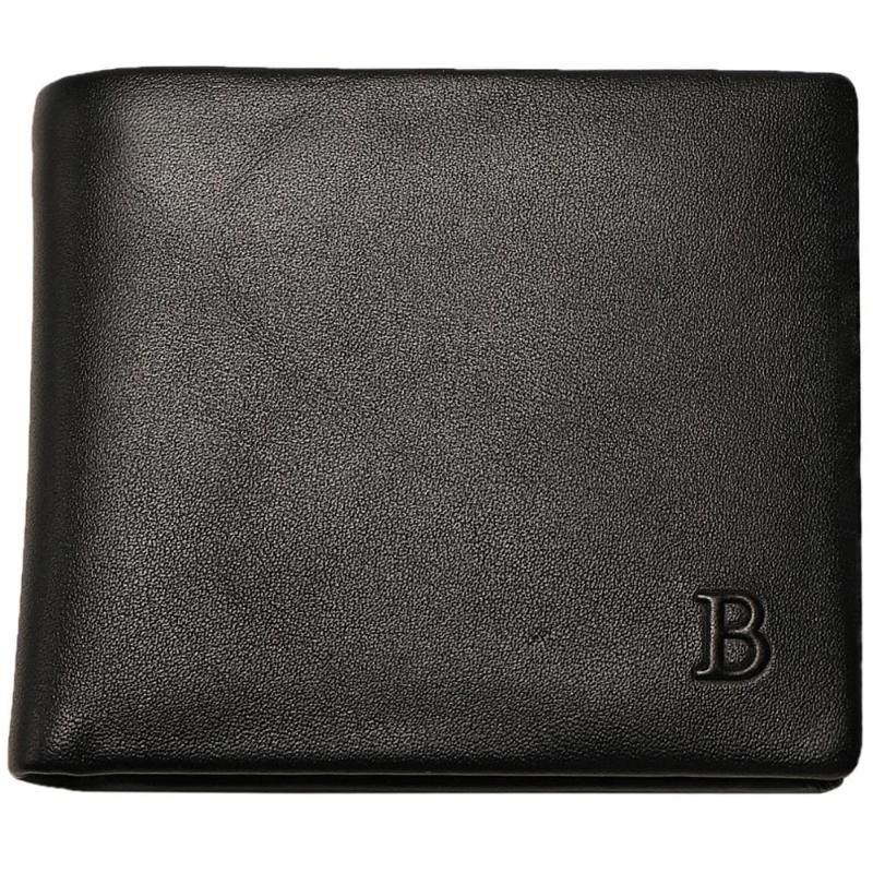 

Wallets Fashion 100% Genuine Leather Wallet Men Brand Purses For Bifold, Black