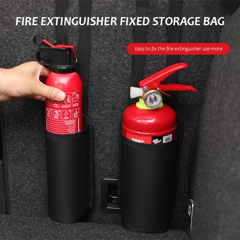 

Car Organizer Trunk Elastic Fixing Belt Storage Bag Seat Back Holder Fire Extinguisher Hanging