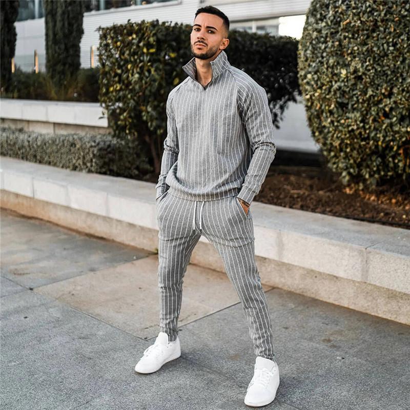 

Men's Tracksuits Men's Body-building Sportswear Suit Tracksuit Casual Active Zipper Outwear Training Clothes Male SetsMen's MenMen's, Black