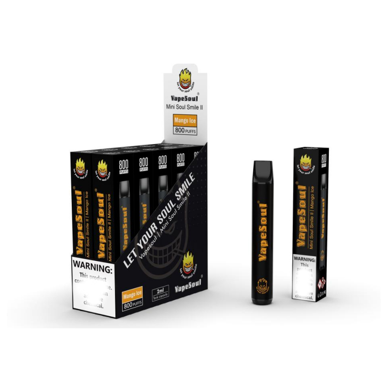 

Vapesoul Disposable Vape 2ml 600 800 puffar E-cigarett för engångsbruk Original Soul Smile