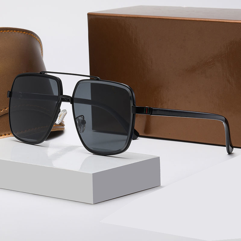 

Designer Men's Sunglasses Men Eyeglasses Metal Frame Resin Lenses Double Beam Trimming Glasses Eyewear Mens