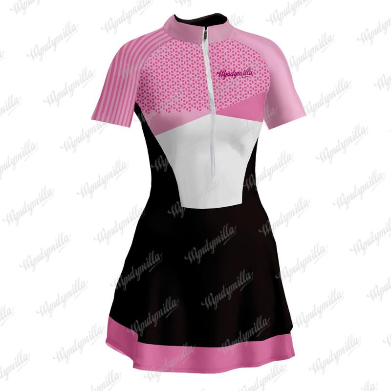 

Racing Sets Wyndymilla Women's Cycling Jumpsuit Bike Clothing Triathlon Female Short Dress Lycra Fabric Little Skirt