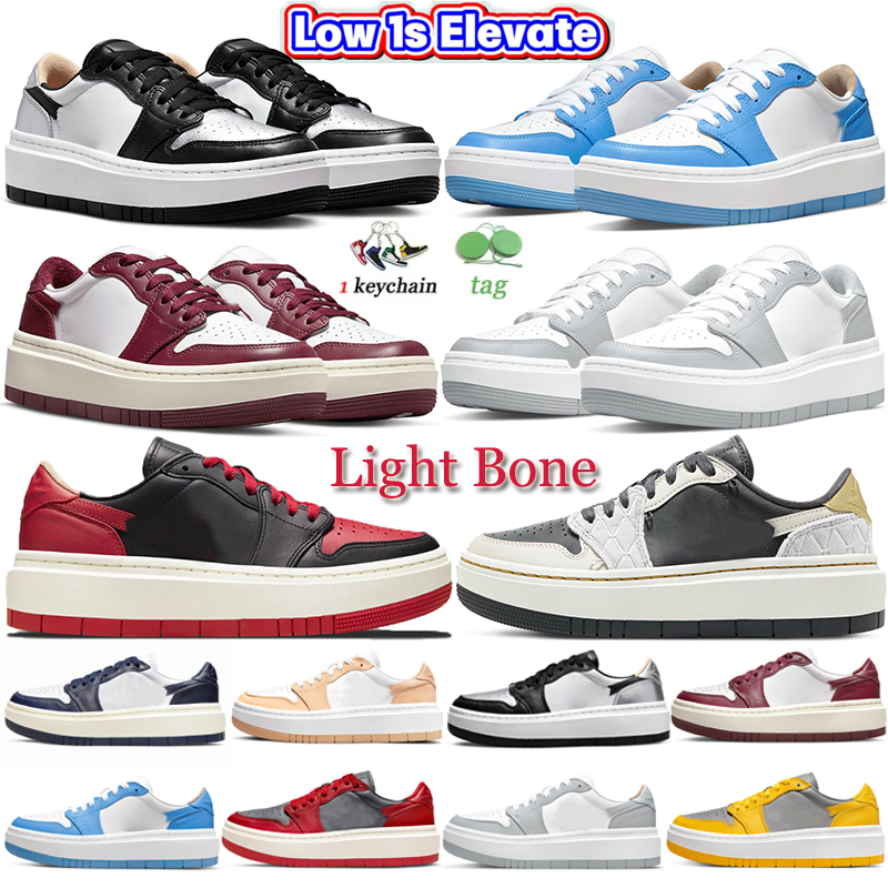 

Casual Shoes Low 1s Elevate Sports Shoe University Blue Wolf Grey UNLV Light Bone Midnight Navy Silver Toe Men Women Sneakers