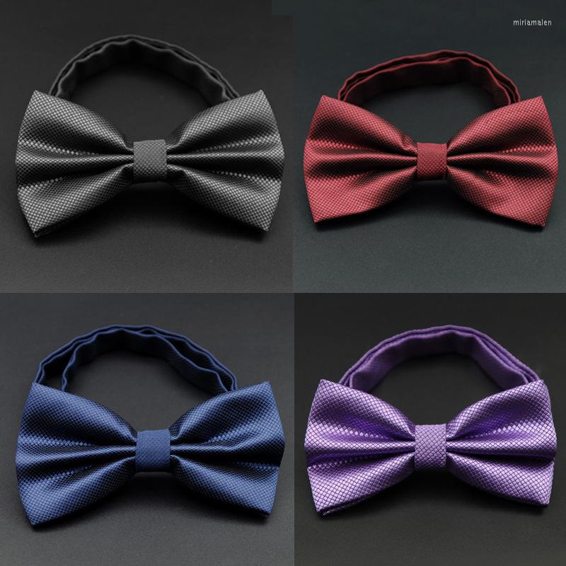 

Bow Ties Men Formal Commercial Gentleman Tie Butterfly Cravat Bowtie Male Solid Color Marriage For LD8035Bow