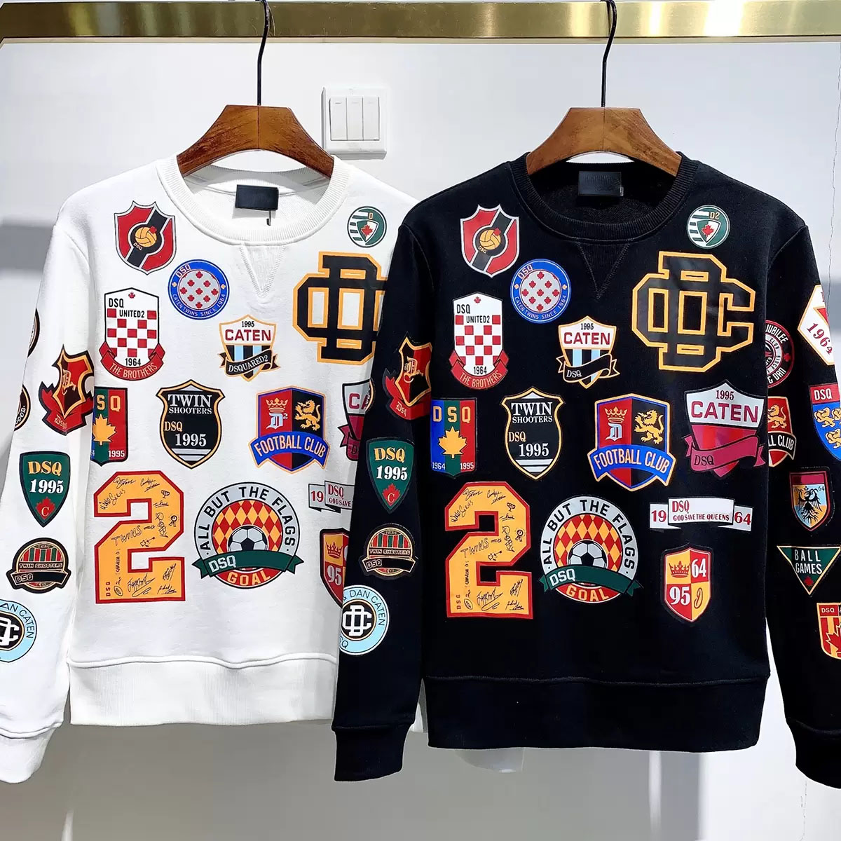 

DSQSURY Hoody New Mens Designer Hoodies Italy fashion Sweatshirts Autumn Print DSQ Hoodie Male Top Quality 100% Cotton Tops DS378, Black