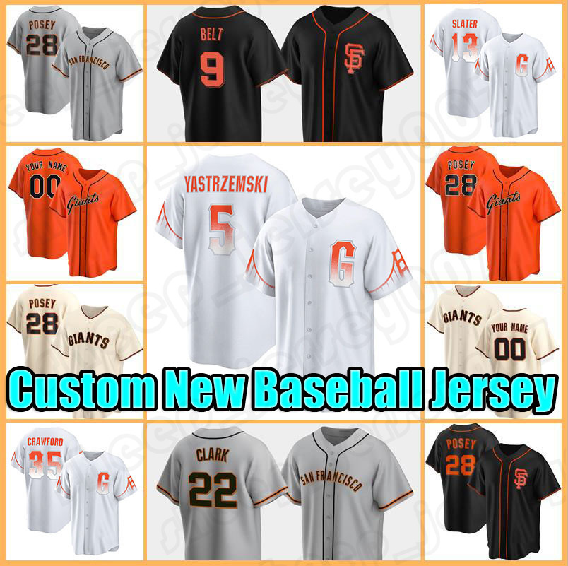 

5 Mike Yastrzemski Brandon Crawford Jersey San 2022 City Connect Francisco Baseball Giants Buster Posey Will Clark Brandon Belt Joc Pederson Evan Longoria La Stella, Custom cool base(juren)