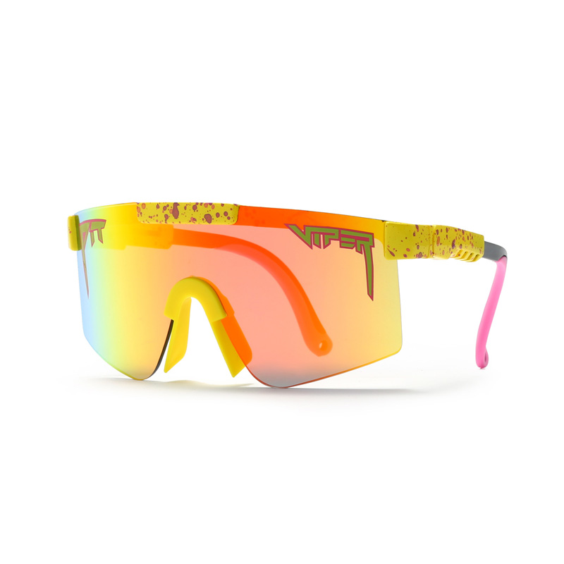 

NEW luxury BRAND Mirrored children lens pit viper Sunglasses men sport goggle tr90 frame uv400 protection