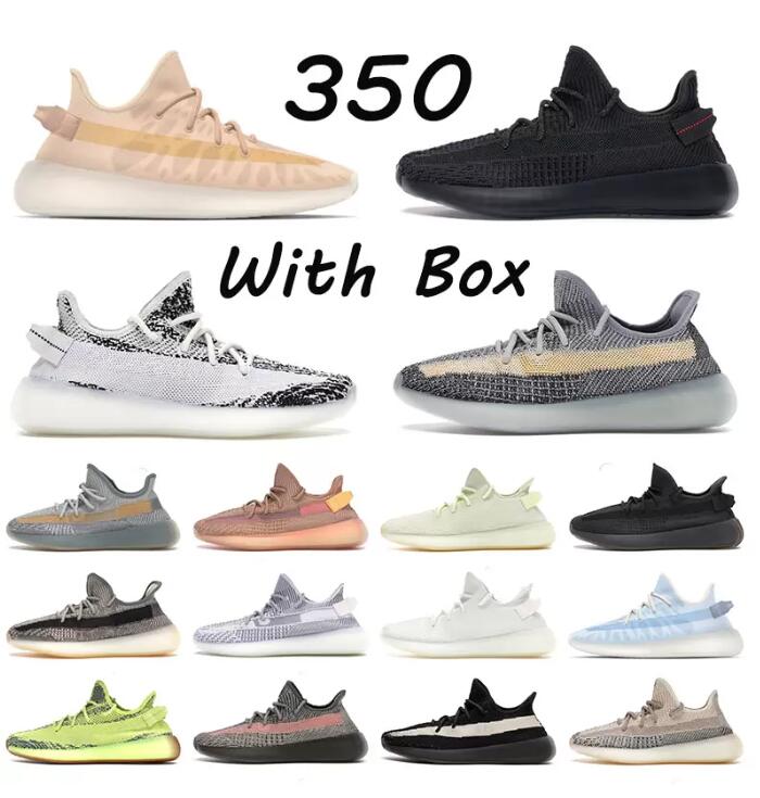 

Size 36-46 top quality Sandals men womens running shoes Ice Mist Blue Pearl Stone cinder zebra bred Cream Beluga Mono White Black Static Reflective trainers sneakers, Y116