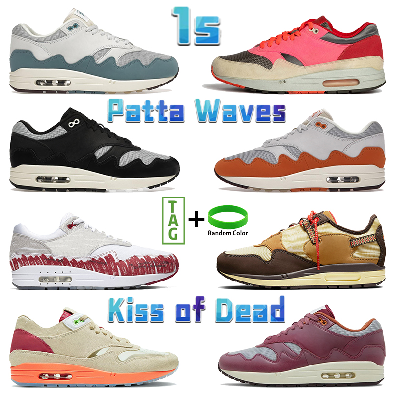 

Sneakers 1s Running Shoes Patta Waves Monarch Noise Aqua Rush Maroon Black Kiss of Dead Tinker White Solar Red Men Women Trainers US 5.5-11, Bubble wrap packaging