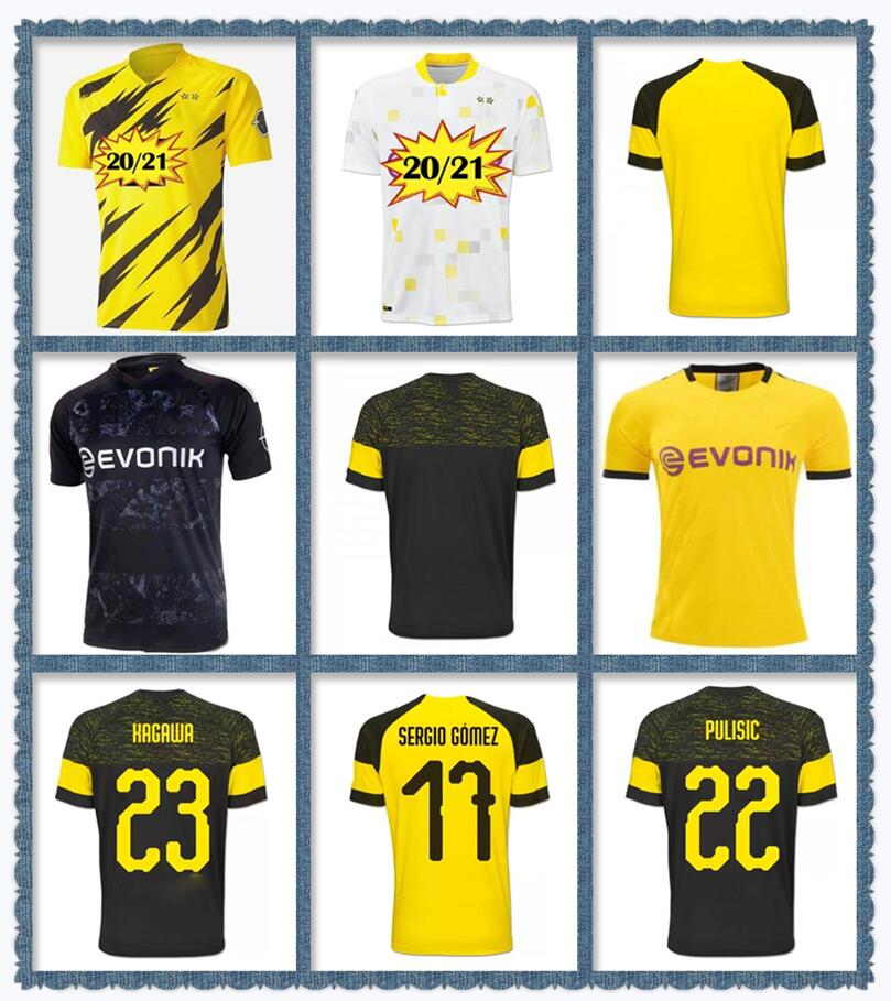 

Retro Borussia 18 19 20 21 dortmund HAALAND REYNA soccer jerseys 2018 2019 2020 home away football shirt REUS M.GOTZE PULISIC WEIGL BRANDT HAZARD SCHULZ maillot de foot
