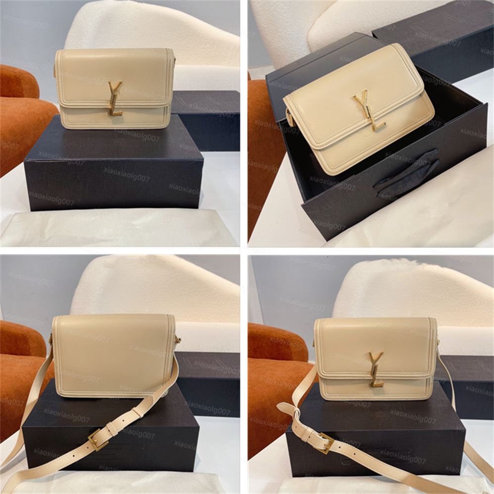 

2021 Leather Luxury Designer Bag Handbag Classic Lady lock shoulder bag 4 color gold clasp, Beige