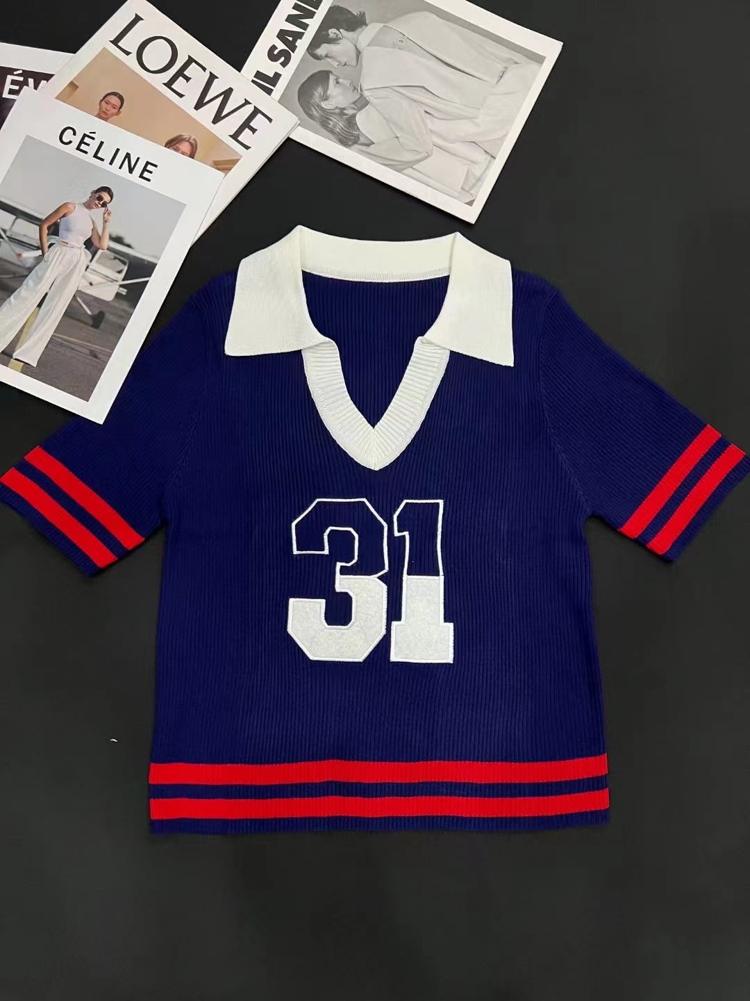 

2022 Summer New Design POLO Women's Short Sleeve Fashion Luxury Original Standard Embroidered Knitwear NO.31 T-shirt Hot in Europe And, 01