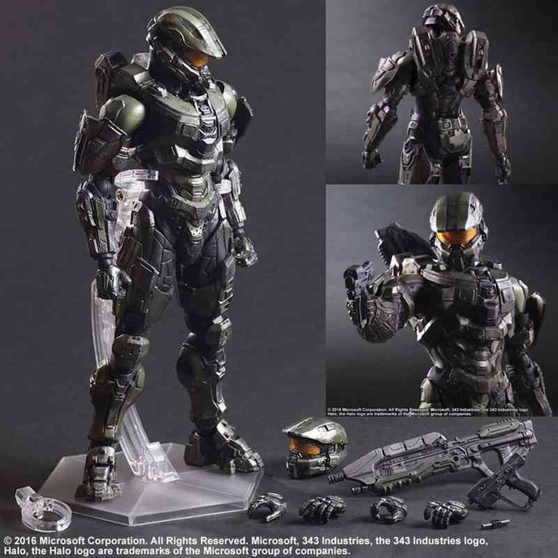 

Play Arts Kai Game Anime Halo 5 Guardians No.1 Pvc Action Figure Collectible Model Toy 26Cm Gk modle Gewapende Soldaat