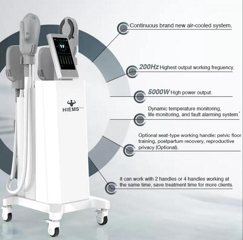 

New arrival Slimming machine electromagnetic Muscle Stimulation fat burning MAX4 body shape with RF 4 handles high intensity Build Muscle beauty equipment