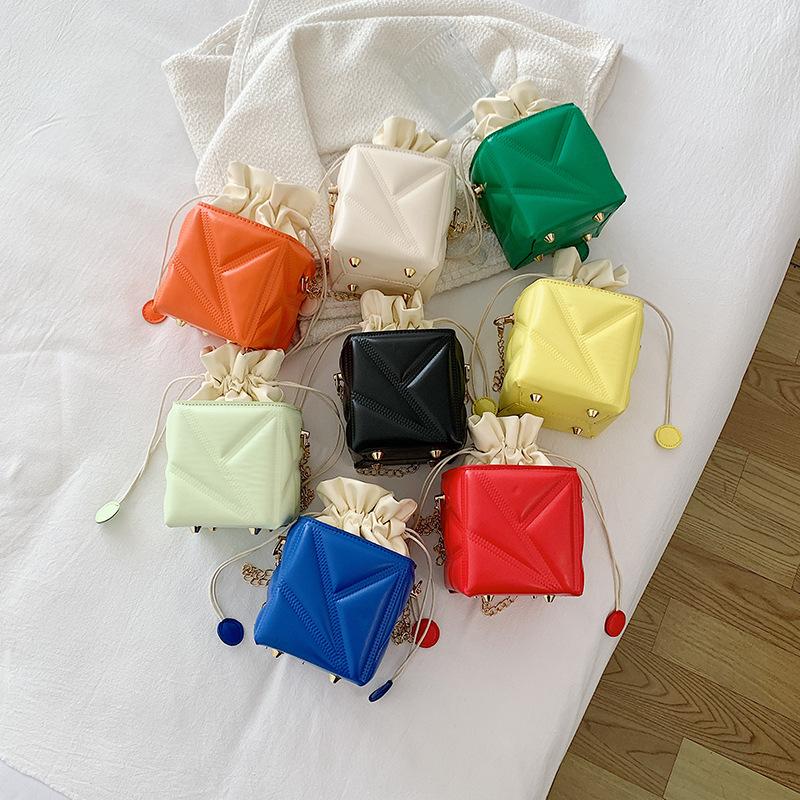 

Evening Bags All-match Ins Messenger Bag Female Spring 2022 Trendy Fashion Diamond Chain Small Fresh Square Wallet WomenHandbagEvening, White