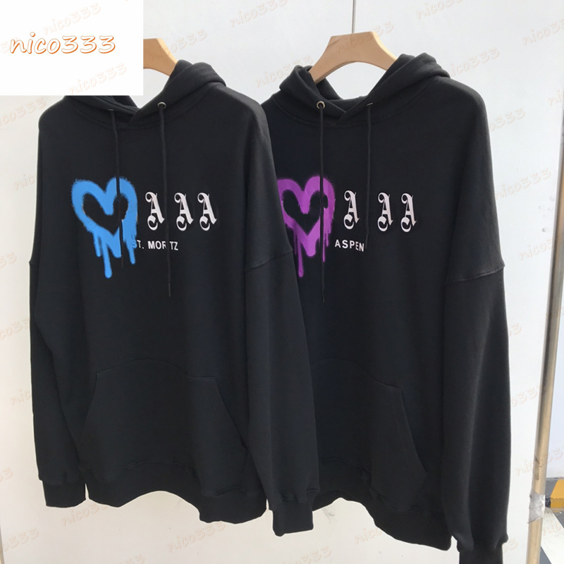 

22ss Newest hoodie dissolve love city letters black purple blue cotton versatile fashion simple mens and womens hoodie jacket, #08