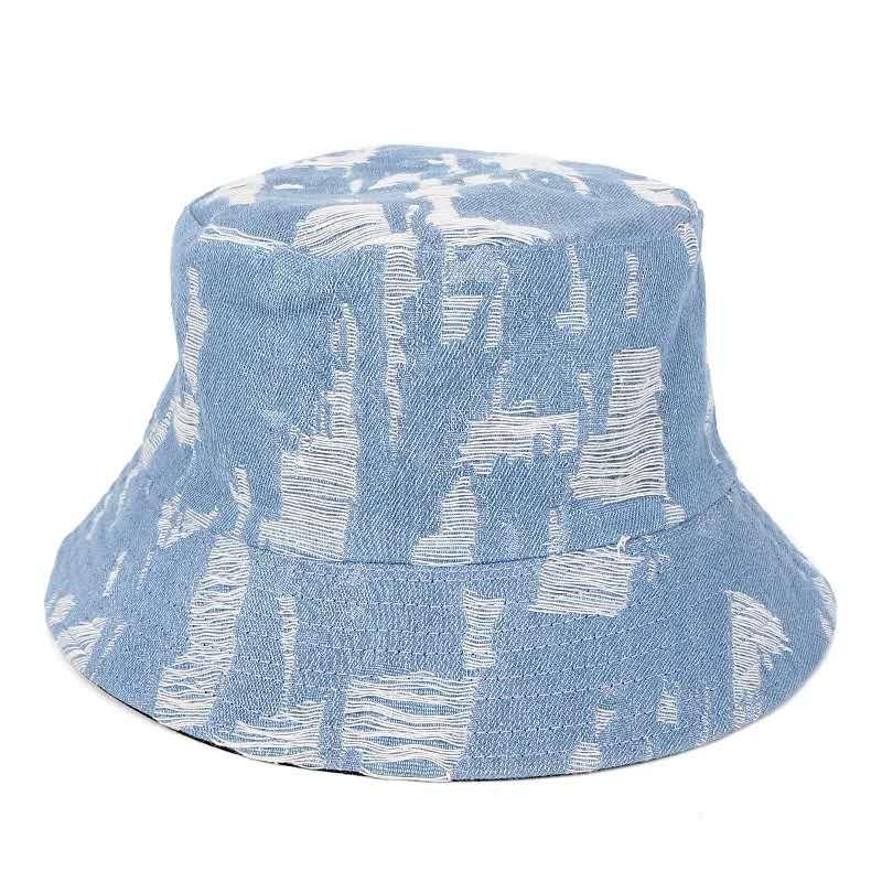 

Berets Men Women Denim Bucket Hat Male Style Panama Casual Cowboy Fishing Cap Fashionable Do-Old Cool Jeans Sun Hats, Black