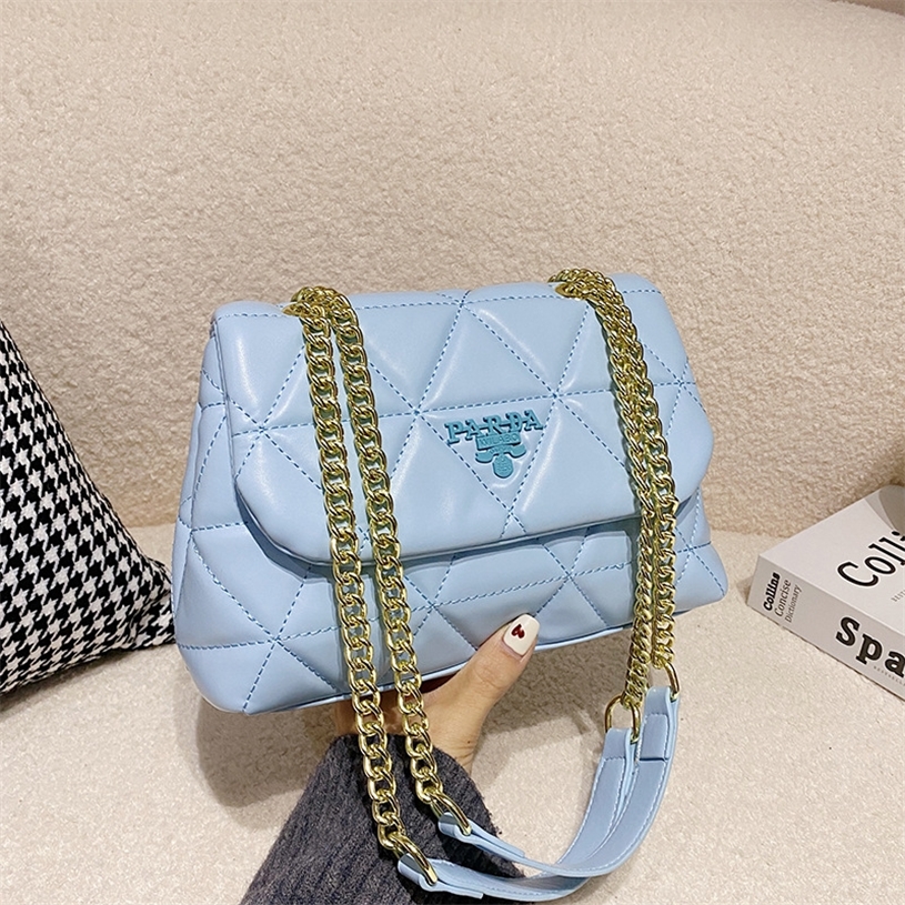 

Bag women new trend fashion chain messenger Lingge women's ladies small bags G19, White