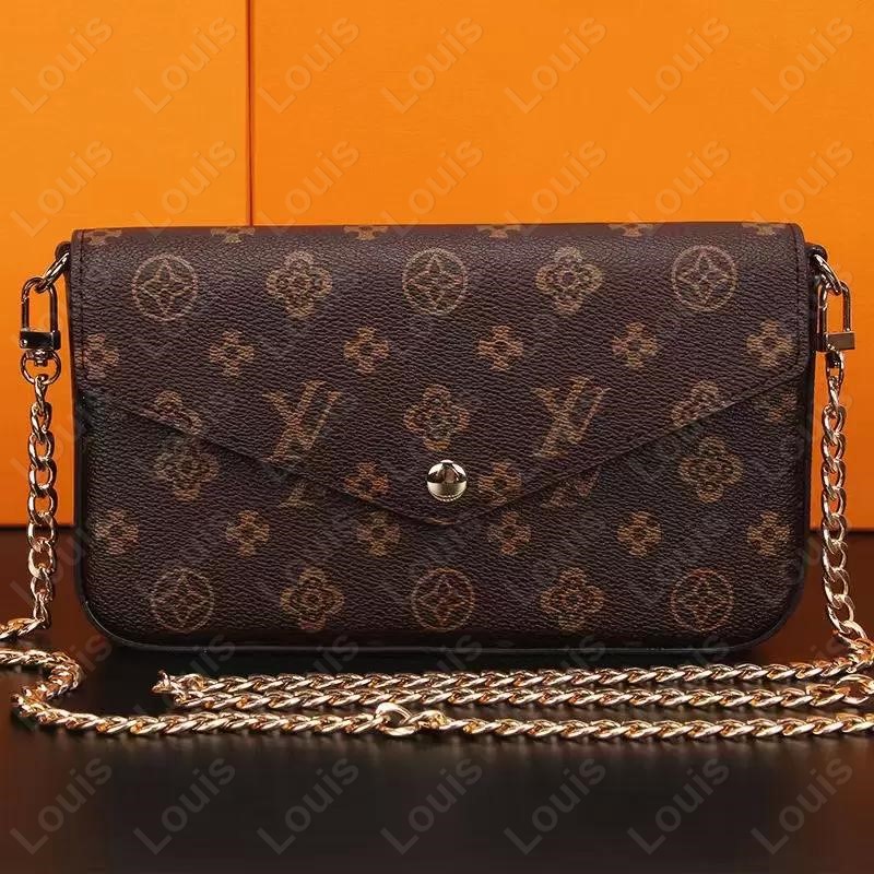 

luxurys bag favorite 3 pcs/set women Crossbody Purse VUTTONS Messenger bags Handbags Flowers shoulder lady Leather viutonity with box, Red embossing