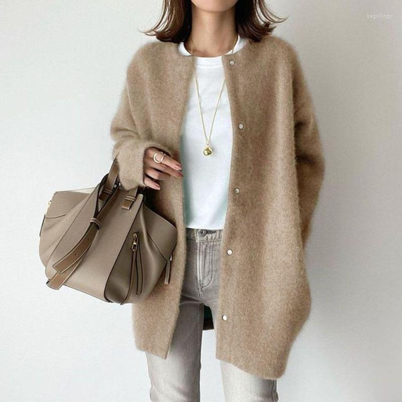 

Women's Knits & Tees Women Casual Cardigan Knitted Sweater Retro National Style O Neck Knitwear Coat For Winter Begu22, Green