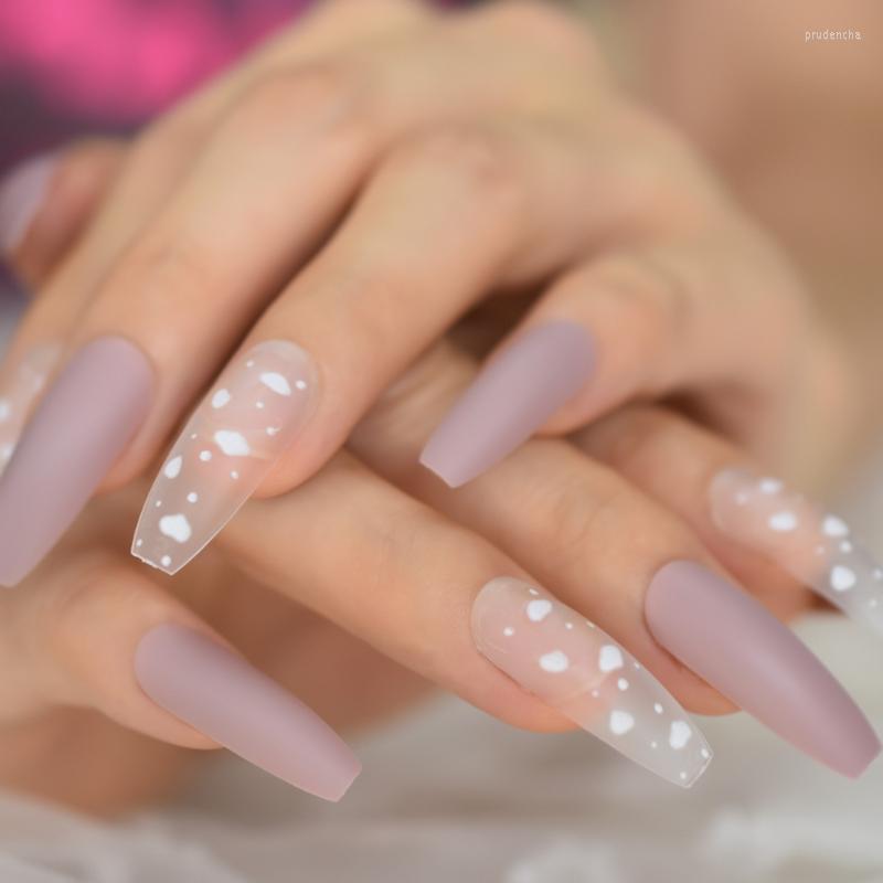 

False Nails Optional EchiQnails Mixed Medium-Coffin Fullcover Gels Transparent Pattern Wholesale Art Fingernails Press ON Prud22, L5748