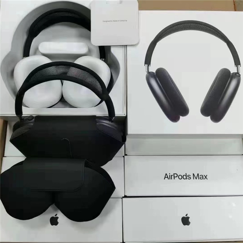 

1-1 Original AirPods Max TWS Airoha chip New Active Noise Cancellation Wireless bluetooth Headphone Headset, Black