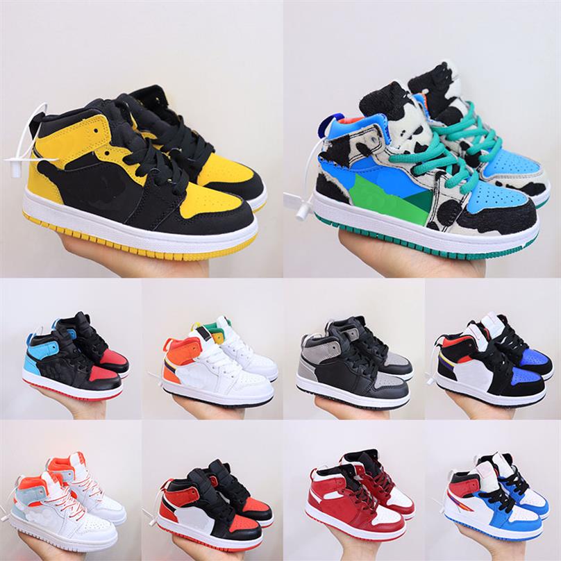 

Childrens Jumpman 1 Basketball Shoes Top quality Athletics X Sneakers Running Shoe For Kids Boy Sports Torch Hare Royal Pine Green235b, A2