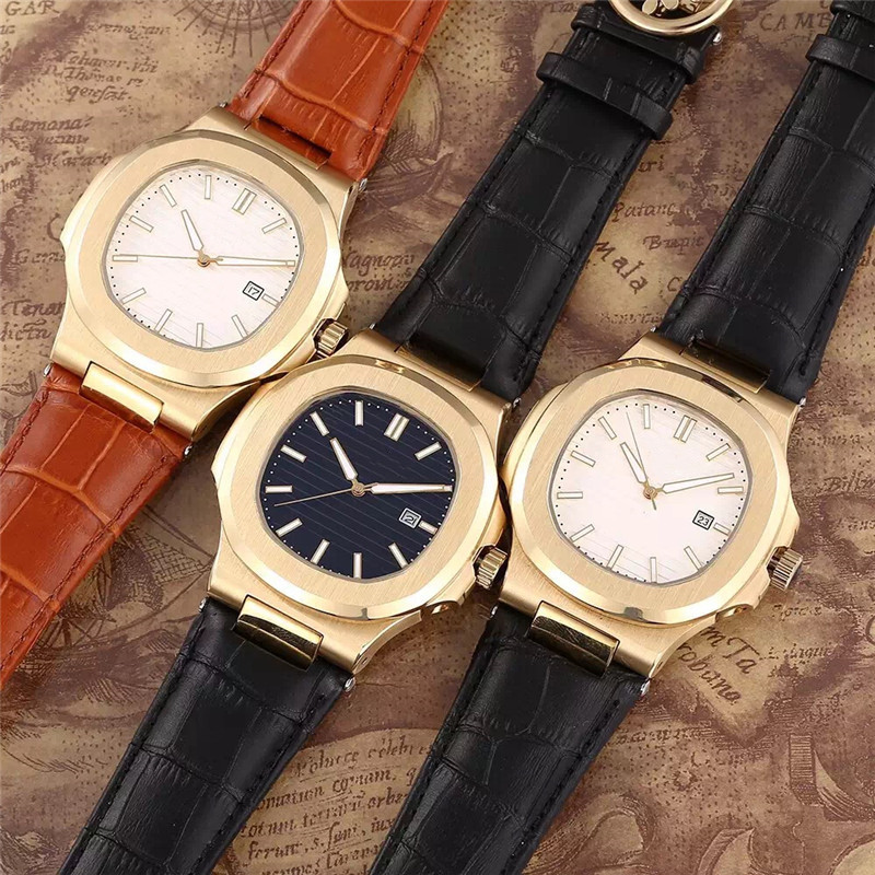 Top SALE top Sale 5711 Nautilus high quality Male watch for man stainless watches automatic steel wristwatch Leather Strap 015-image-421558367
