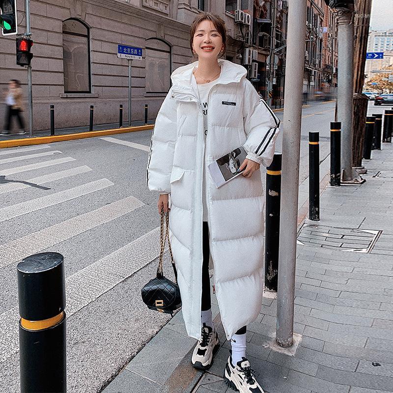 

Women' Down & Parkas Winter Cotton Jacket Korean Loose Design Feeling Long Temperament Hooded Thick Casual Sports Fashion Coat Female Luci2, Green
