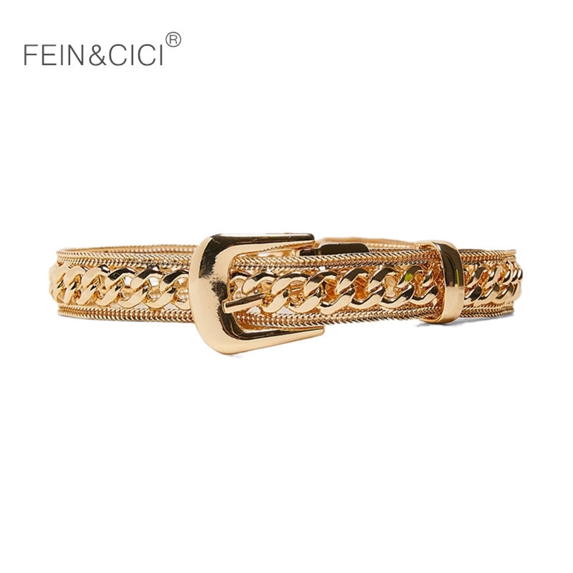 Chaînes en or Ceintures de luxe Designer boucle en métal ceinture femmes filles rétro ceinture en cuir vintage pour jeans robe pull 2019 nouveau