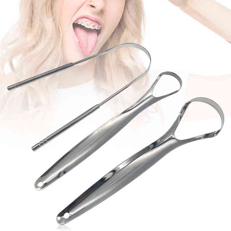 

Tongue Scrapers Set of 3 Stainless Steel Cleaner to Reduce Bad Breath 220614