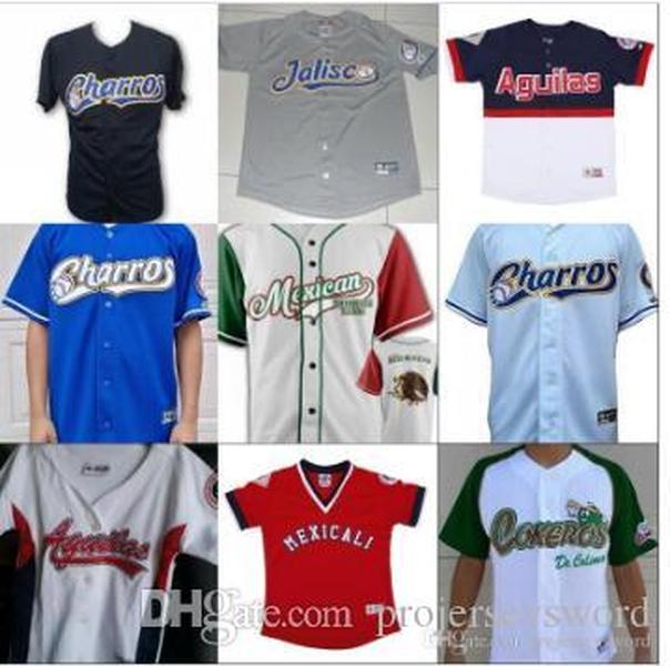 

Mexicali Charros de Jalisco Quakes Jerseys Aguacateros de Michoacan Tomateros de Culiacan Jersey 100% Stitched Custom Baseball Jerseys, White green