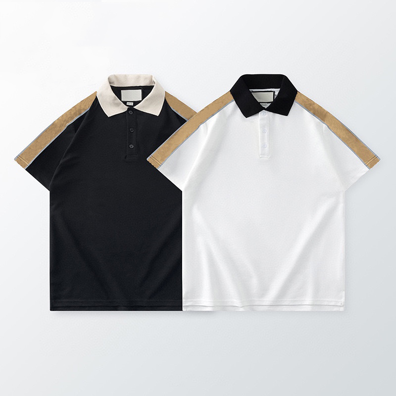 

Mens Designer Polo Shirts Men Luxury Polos Casual Mens T Shirt Snake Bee Letter Print Embroidery Fashion High Street Man Tee, White