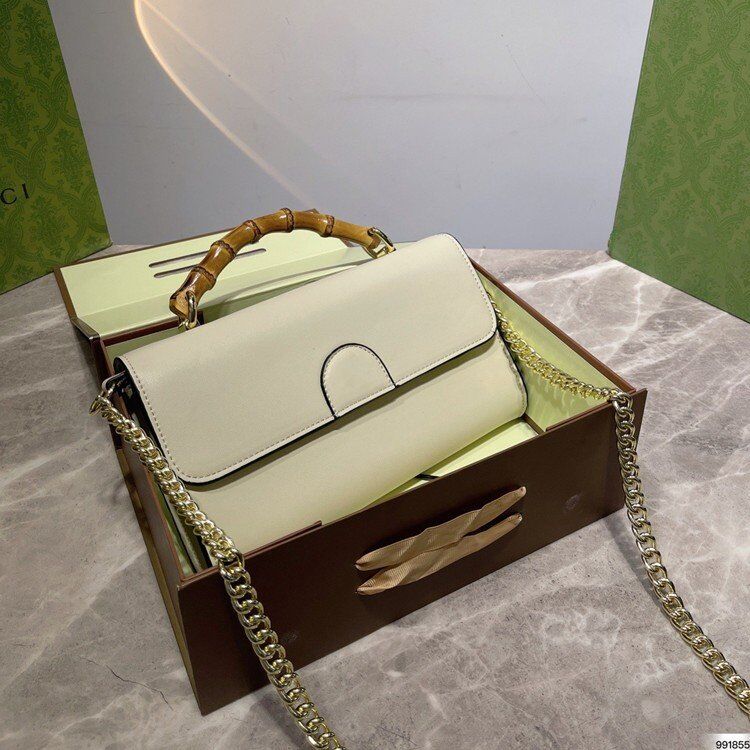 

Designers Handbags Fashion Women Bamboo Joint Shoulder Bag High Quality Letter Flip Purses Lady Chain Crossbody Bag, Black