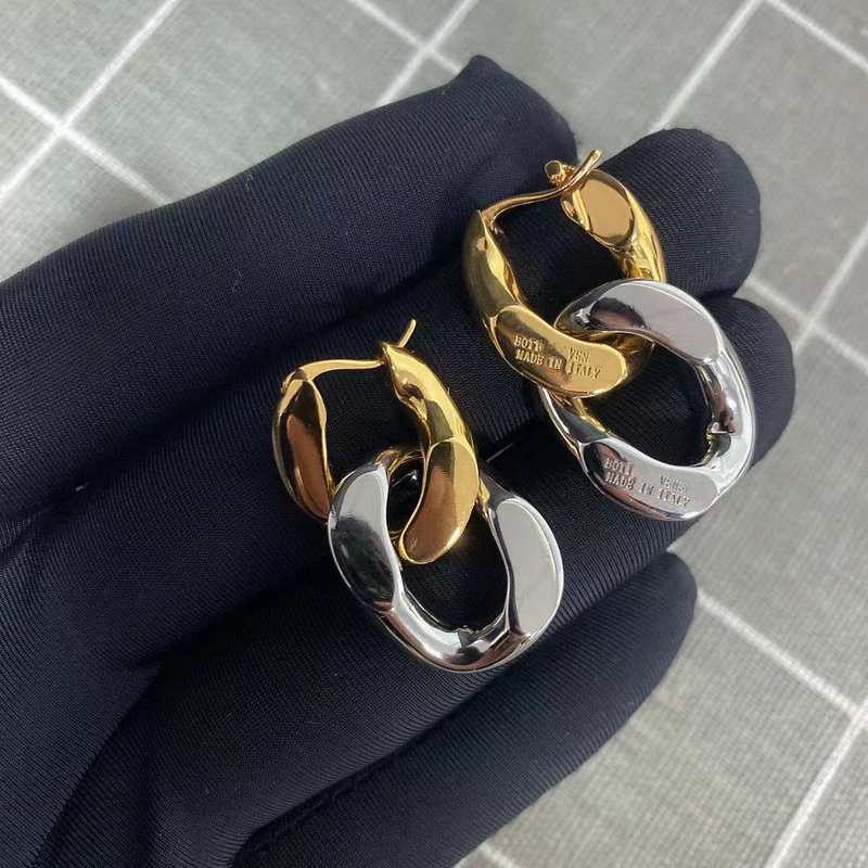 

Designer Jewelry Women Dangle thick chain tassel earring High Quality B letters logo shiny non-fading ladies rugged earring studs E03